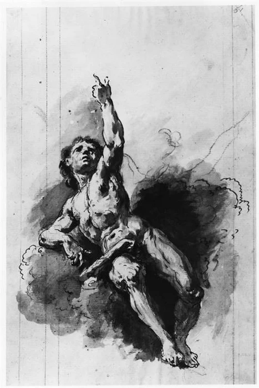 Nudo maschile con braccio alzato - Princeton, Princeton University Art Museum